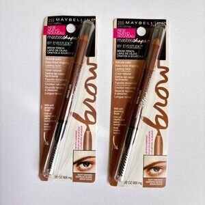 Maybelline Master Shape Brow Pencil #255 Soft Brown 0.05 Oz 2 Pack